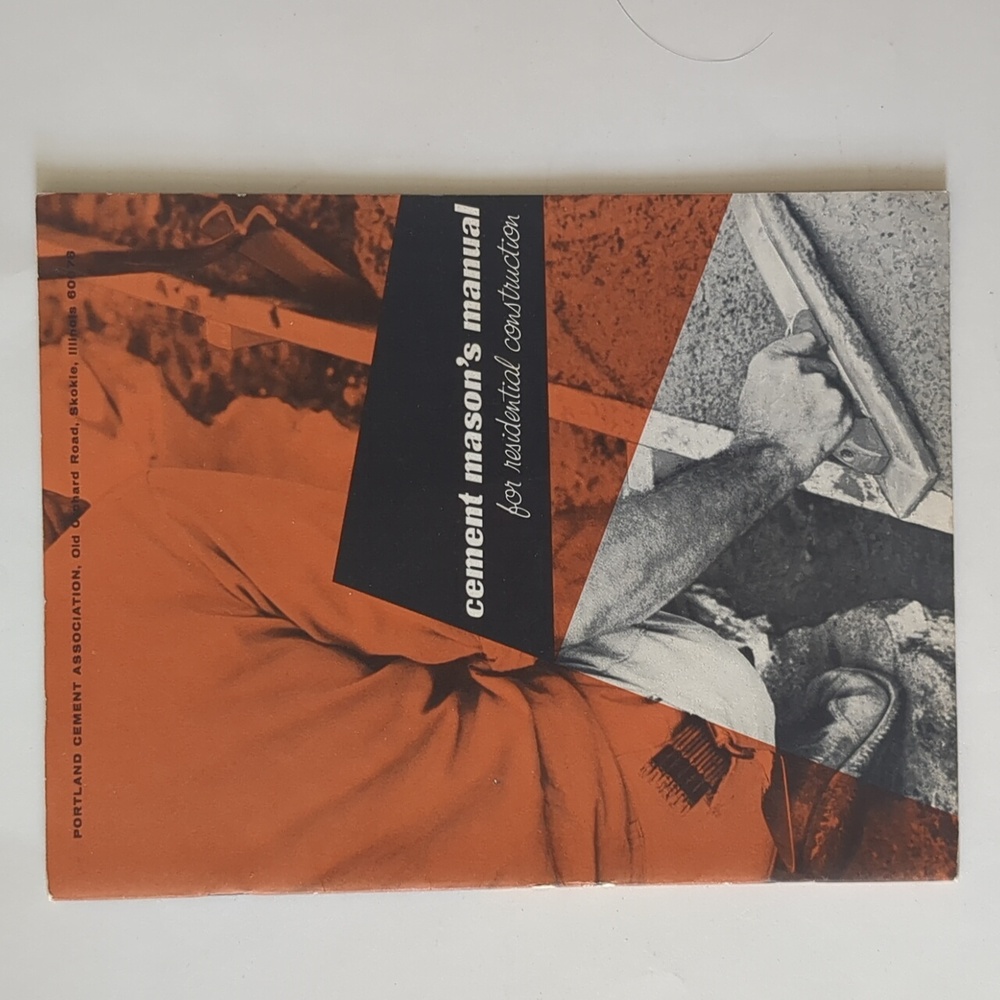 Cement Mason's Manual for Residential Construction - 1960